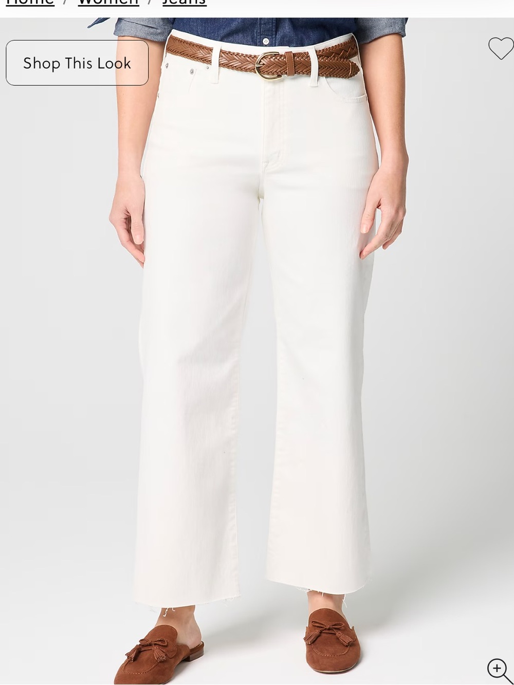 J Crew - High-Rise Curvy Crop Wide-Leg Jeans in All Day Stretch - NWT